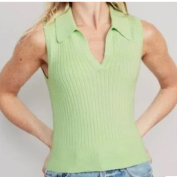 Old Navy Mint Green Ribbed Knit Top - Picture 4 of 4